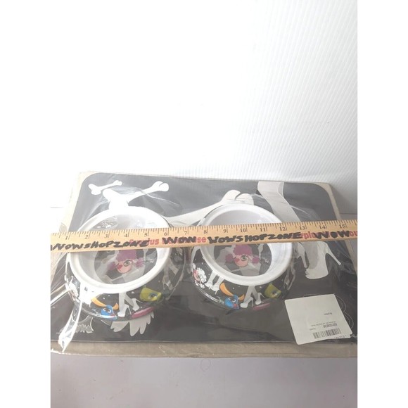 PetEgo Dog Cat Bowl Dish Placement Set Italian Style Whimsical Cartoon Heels NEW - Picture 7 of 8